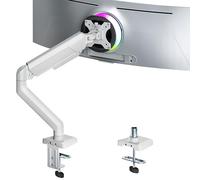 ARES WING Soporte de Monitor 17"-40" para Pantallas Planas y Curvas, Brazo de Monitor Altura Ajustable, Carga Máxima 12 kg, Compatible con VESA 75x75/100x100, Montaje de Escritorio Ergonómico