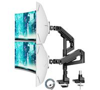 ARES WING Soporte Monitor Doble 17-49", Brazo Ajustable 20 kg/Arm, Negro