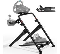 ARES WING Soporte para volantes compatible con Fanatec, Thrustmaster, Logitech, Moza - Cabina de SIM Racing plegable para volantes de juego - Soporte de volante inclinable para PS4, Xbox, PC