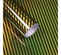 Arespark Lámina holográfica de carbono 2D, autoadhesiva, brillo láser arcoíris (dorado, 150 x 30 cm)