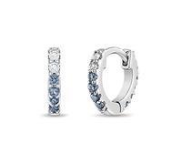 arete de aro pequeños y lindos de plata de ley 925 con circonita cúbica de 7 mm para niñas, aretes de circonita cúbica pavé de moda para bebés y niños pequeños, gran regalo pequeño para cumpleaños,