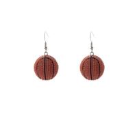 Aretes Baloncesto Clásico 3D Divertidos Mujer Deportistas Moda Joyería Accesorios Regalos Declaración Encantos YIQPKUM (Marrón)