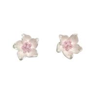 Aretes de Camelia Blanca Delicados para Mamá Amigas Fiesta de Cumpleaños Dijes Joyería Accesorios (Blanco)