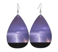 Aretes de lágrima de tormenta relámpago, aretes de gota ligeros adecuados para regalos de Navidad y día de San Valentín