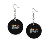 Aretes de madera para mujer, diseño de concienciación sobre el autismo Just Different Not Less