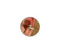 Aretes de plata para mujer, aretes falsos sin perforación, circonita cúbica, aretes para niñas (dorado)