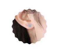 Aretes hipoalergénicos de plata de ley 925 para mujer, pequeños aretes de aro de oro para regalo, mejor amiga, madre, mujer, aretes coloridos, talla única, Regalos para el hogar Regalos de geografía