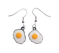 Aretes Joyería hecha a mano Moda pendientes plata plateado I - Miniblings huevo pendientes metal huevos desayuno de huevos alimento para el desayuno