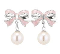 Aretes llamativos de plata, modernos y versátiles, pendientes de moda coreanos nuevos internet personalizados pendientes de bisutería pendientes perlas, talla única, Aleación de aluminio, Sin piedra