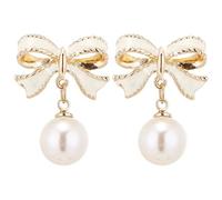 Aretes llamativos de plata, modernos y versátiles, pendientes de moda coreanos nuevos internet personalizados pendientes de bisutería pendientes perlas, talla única, Aleación de aluminio, Sin piedra