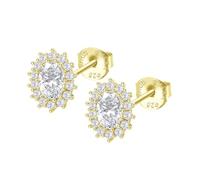 Aretes Lotus Silver margarita blanco