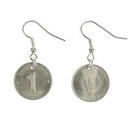 Aretes Miniblings 1 DDR pendientes monedas centavo de dinero nostalgia centavo desuerte - joyería hecha a mano demanera Pendientes pteado I