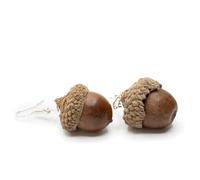 Aretes Miniblings bellota pendientes marron - la naturaleza avellanas manera hecha a mano joyería tuerca tuercas bellotas bosque de robles - pendientes Navidad