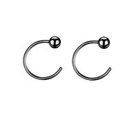 Aretes pequeños de medio aro para mujeres y niñas, de plata de ley S925, minimalistas, aretes de lóbulo de cartílago, brazalete de lóbulo de cartílago, joyería simple, regalo de cumpleaños, Navidad,