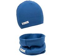 Areti Baby - Conjunto de gorro de punto + bufanda de bucle, gorro de algodón suave para niños, gorro tipo beanie, protector de nuca, bufanda, bufandas para el cuello y el cuello para otoño e invierno