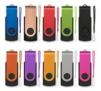 AreTop - 10 unidades de memoria USB 2.0 de alta velocidad (8 GB, 10 colores)