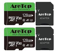 AreTop - Tarjeta Micro SD (128 GB, SDXC, U3, V30, C10, UHS-I, tarjeta de memoria con adaptador para tableta/Drone/Dash Cam/Camera/Phone/Nintendo-Switch/PC, lectura máxima de 100 MB/s