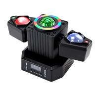 Areyourshop Luz giratoria de cabeza móvil para discoteca, luz estroboscópica, mando a distancia, DMX Stage Light