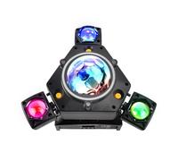 Areyourshop Luz LED DMX de cabeza móvil, 3 cabezas RGBW, luz de escenario móvil, luces de discoteca DJ para DJ, discoteca, fiesta, concierto, mando a distancia, cabezal de movimiento