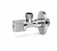 Arfosa - Válvula de Escuadra Antical 1/2" - 3/8" para Fregaderos, Lavabos e Inodoros - Cuerpo de Latón, Resistente, Cierre 1/4 de Vuelta, Fácil de Usar, Ideal para Espacios Profundos (CLASSIC)