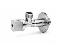 Arfosa - Válvula de Escuadra Antical 1/2" - 3/8" para Fregaderos, Lavabos e Inodoros - Cuerpo de Latón, Resistente, Cierre 1/4 de Vuelta, Fácil de Usar, Ideal para Espacios Profundos (MAXI)