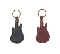 ARFUKA Estuche para púas de guitarra, soporte para púas de guitarra, accesorios de guitarra, estuche con llavero, paquete de 2, multicolor, Estuche para púas de guitarra