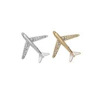 ARFUKA Juego de 2 broches con diseño de avión y conejo, regalo para hombres y mujeres, Acero inoxidable