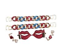 ARFUKA Juego de joyas para zapatos para mujer, colgantes con cadenas, accesorios para sandalias