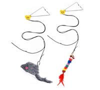 ARFUKA Juguetes interactivos para gatos, juguete interactivo para colgar en la puerta, juguete de ratón, juguete retráctil para gatos de interior, gatitos y gatos adultos aburridos de interior,
