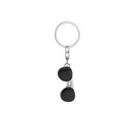 ARFUKA Llavero con colgante de gafas de sol, llavero de metal, bolsa de llavero, organizador de llaves, soporte de regalo de Navidad, cumpleaños, llavero, Negro -, talla única
