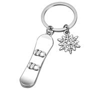 ARFUKA Llavero con colgante de snowboard, llavero de metal, joyería de regalo de cumpleaños de Navidad, llavero para hombres y mujeres