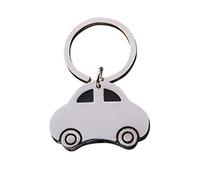 ARFUKA Llavero con forma de coche de metal, llavero de aleación, regalo de Navidad/cumpleaños para hombres y mujeres, plata