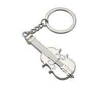 ARFUKA Llavero de acero inoxidable para coche, colgante de violín, llavero de metal, regalo de Navidad para mujeres y hombres