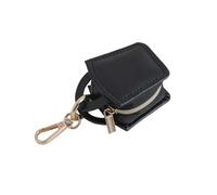 ARFUKA Llavero de Piel sintética para Joyas, portátil, para Gimnasio, Viajes, con Cremallera y Bolsillo Interior, Negro, Einheitsgröße, Casual y Chic