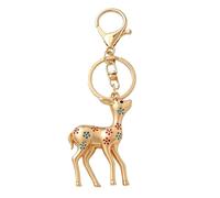 ARFUKA Llavero esmaltado con diseño de ciervo manchado, con cierre de langosta, colorido esmaltado, bolsa de ciervo Bambi para bolso, mochila, adorno de llave