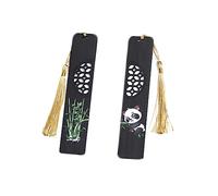 ARFUKA Marcapáginas de madera con diseño de panda y bambú, 2 unidades, para mujeres, niños, adolescentes, niñas, lectores y amantes de los libros