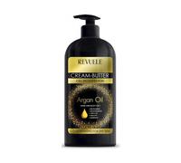 Revuele Crema de mantequilla Aceite de argán Hidratante para regenerar el cuerpo y las manos para todo tipo de pieles Formato grande 400 ml para toda la familia Made in EU