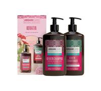 ARGANICARE | Champú + Acondicionador de Queratina | Regenera Intensamente el Cabello | Previene y trata las puntas abiertas | Cabello Suave, Sedoso y Brillante | 2x400ML