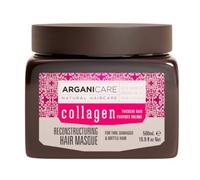 ARGANICARE Mascarilla Capilar For Thin, Damaged & Brittle Hair 500 ml | Cuidado intensivo para cabello desvitalizado y sin volumen, hidratación profunda, elasticidad, suavidad y brillo