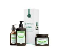 Arganicare Tris de Belleza para el cabello Aloe Vera: Champú 400 ml, máscara 500 ml y suero 100 ml