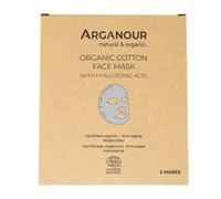 Arganour S0578240 Mascarilla Facial Organic Cotton Ácido Hialurónico, Multicolor