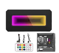 ARGB - Concentrador de control - Gestor de iluminación, tablero de color de 11,4 x 5,5 x 2 cm para configuración, matriz brillante con control PWM, estante de ventilador, panel de iluminación para PC