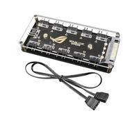 ARGB - Conector de concentrador de Ventilador LED, 3 Pines 5 V RGB, RGB direccionable de Alto Rendimiento, 11 Puertos de iluminación para gestión de Control del de refrigeración de PC