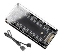 Argb - Controlador de ventilador de PC, controlador de luz LED, fácil instalación, concentrador de control completo, 10 x 4,5 x 2 para carcasa de PC Argb, ordenador de juego y barra de luz LED