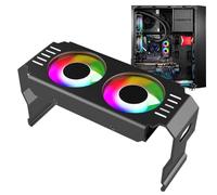 ARGB CPU Cooler, Quiet Double 120mm Fan, 5.87x2.36x2.95 Inches Heatsink Cooler with Adjustable ARGB Build, Efficient Heat Dissipation Design Accent, Computer Accessory for Home Indoor Game Room