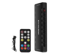 ARGB Fan Hub con controlador, 2 en 1 PC ventilador Hub con base magnética oculta y conexión SATA Power 18, 5 V 3 pines 12 V 4 PIN PWM RGB, carcasa para sincronización de luz