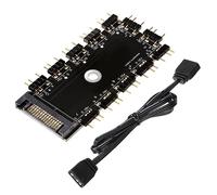 Argb Hub 5V 3Pin Computer Fan RGB Hub 1 a 11 Puertos RGB LED Divisor Hub con Puerto SATA Fan Splitter para PC Desktop Computer Motherboard