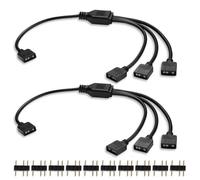 ARGB Splitter Binghe ARGB Hub Cable Divisor, 5V 3Pin Cable Divisor de 1 a 3, Cable Alargador para Conector ARGB, Cable alargador para Ventilador para Conector para iluminación de Ventilador(2 Piezas)