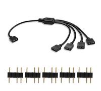 ARGB Splitter Binghe ARGB Hub Cable Divisor, 5V 3Pin Cable Divisor de 1 a 4, Cable Alargador para Conector ARGB, Cable alargador para Ventilador para Conector para iluminación de Ventilador