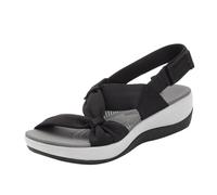 ARGELAN Sandalias para caminar para mujer, cómodas y modernas, con soporte de arco, suela gruesa, sandalias de cuña clásicas para exteriores, para descansar, verano, vacaciones, vintage, clásicas